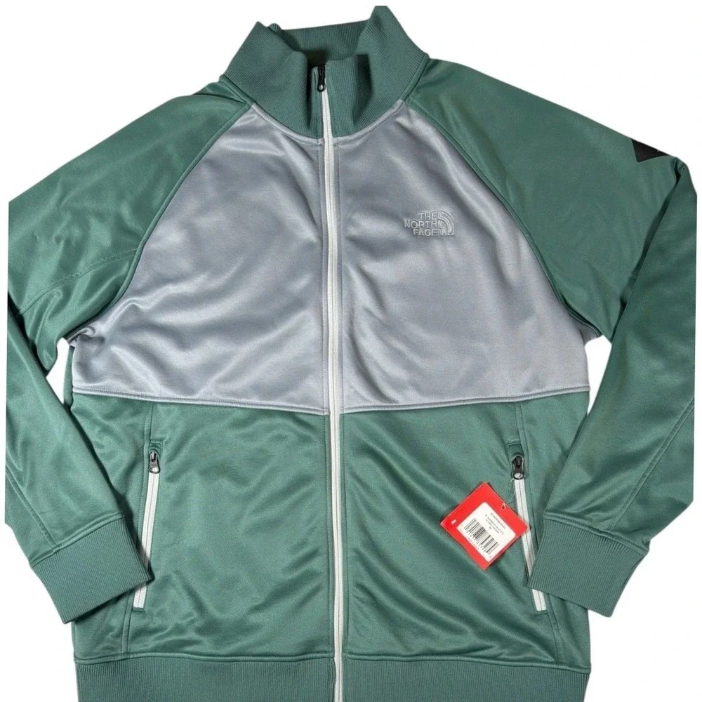 The North Face Takeback Track Jacket Men's XL Green Silver Full Zip NWT Athletic